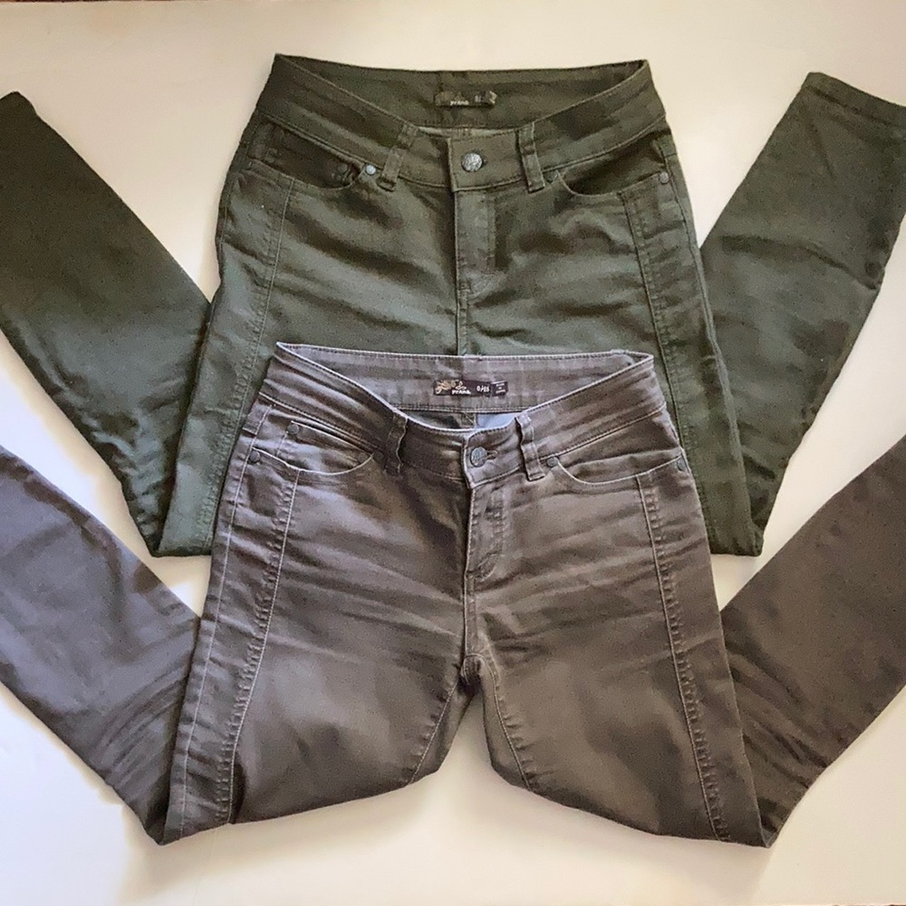 Prana Carlotta organic blend crop Jeans Pants women’s 0 25 dark mud cargo green